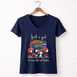 Just A Girl Who Loves Fall And Gators 5 Womens V Neck.jpg