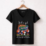 Just A Girl Who Loves Fall And Gators 7 Womens V Neck.jpg