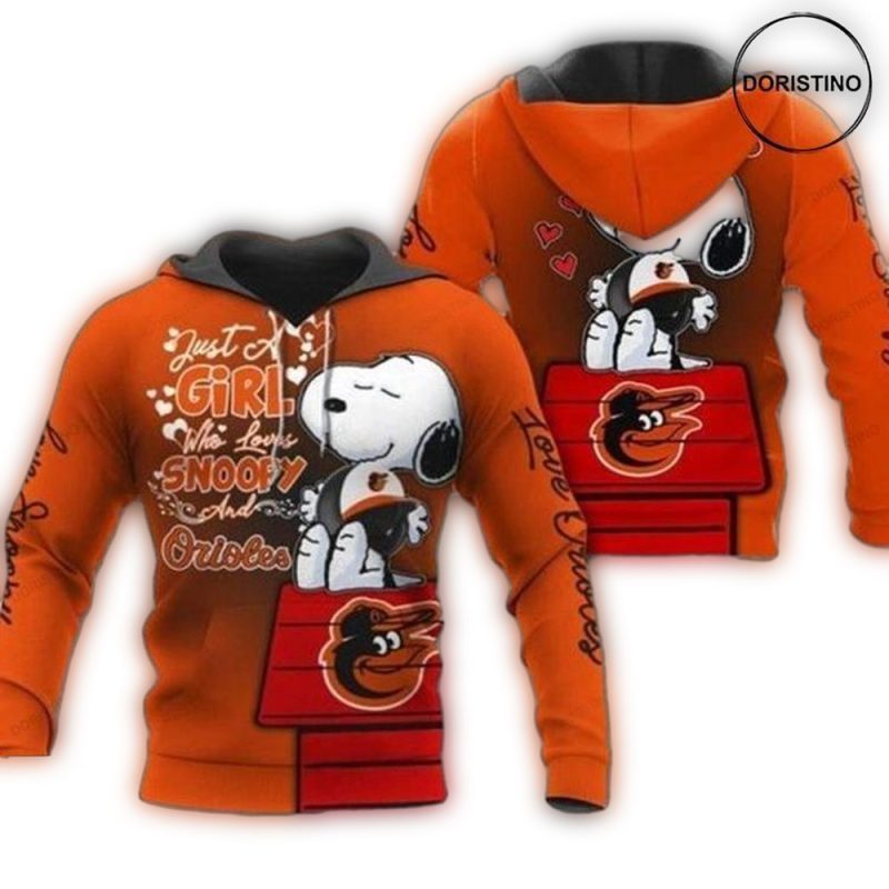 Just A Girl Who Loves Snoopy And Orioles Aop Hoodie 1.Jpg