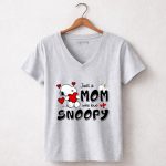 Just A Mom Who Love Snoopy Mothers Day 7 Womens V Neck