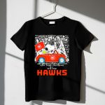 Just a Girl Who Loves Christmas and Atlanta Hawks Snoopy and Woodstock Car 1 T Shirt