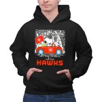 Just a Girl Who Loves Christmas and Atlanta Hawks Snoopy and Woodstock Car 2 Hoodie