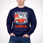 Just a Girl Who Loves Christmas and Atlanta Hawks Snoopy and Woodstock Car 3 Sweatshirt