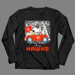 Just a Girl Who Loves Christmas and Atlanta Hawks Snoopy and Woodstock Car 4 Long Sleeves