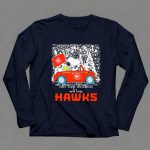Just a Girl Who Loves Christmas and Atlanta Hawks Snoopy and Woodstock Car 6 Long Sleeves