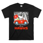 Just a Girl Who Loves Christmas and Atlanta Hawks Snoopy and Woodstock Car T Shirt 6