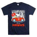 Just a Girl Who Loves Christmas and Atlanta Hawks Snoopy and Woodstock Car T Shirt 7