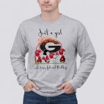 Just a Girl Who Loves Fall and Bulldogs Georgia Snoopy Football 6 Long Sleeves.jpg