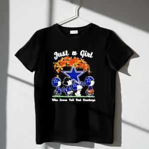 Just a Girl Who Loves Fall and Dallas Cowboys Peanuts Snoopy 1 T Shirt