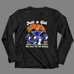 Just a Girl Who Loves Fall and Dallas Cowboys Peanuts Snoopy 4 Long Sleeves