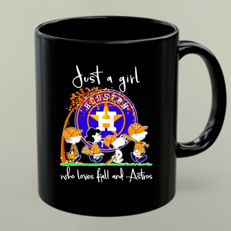 Just A Girl Who Loves Fall And Houston Astros Snoopy Peanuts Baseball Scene 1 Mug.jpg