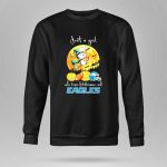Just a Girl Who Loves Halloween and Philadelphia Eagles Snoopy 9 Sweatshirt