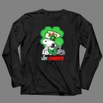 KC Chiefs St Patricks Day LIV Snoopy Shamrock 4 Long Sleeves