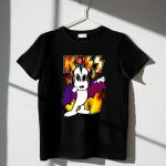 KISS Snoopy Peanuts Mashup with Flames and Comic 1 T Shirt.jpg