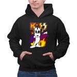 KISS Snoopy Peanuts Mashup with Flames and Comic 2 Hoodie.jpg