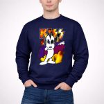 KISS Snoopy Peanuts Mashup with Flames and Comic 3 Sweatshirt.jpg