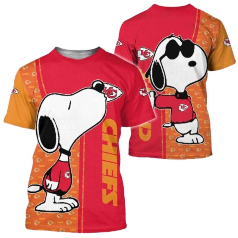 Kansas City Chiefs Snoopy All Over Printed T Shirt 1.Jpg