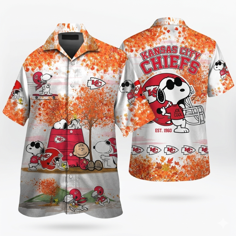 Kansas City Chiefs Snoopy Autumn Hawaiian Shirt 1.Png