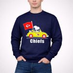 Kansas City Chiefs Snoopy Riding with Woodstock in Yellow Car 3 Sweatshirt