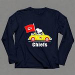 Kansas City Chiefs Snoopy Riding with Woodstock in Yellow Car 6 Long Sleeves