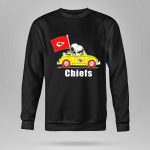 Kansas City Chiefs Snoopy Riding with Woodstock in Yellow Car 9 Sweatshirt