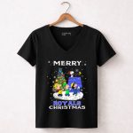 Kansas City Royals Christmas with Snoopy and Friends Merry Festive 7 Womens V Neck 1.jpg