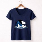 Kansas City Royals Snoopy Fan Forever Loyal 57 Womens V Neck 1.jpg
