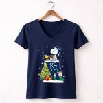 Kansas City Royals Snoopy Woodstock Christmas 57 Womens V Neck 1.jpg