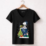 Kansas City Royals Snoopy Woodstock Christmas 7 Womens V Neck 1.jpg