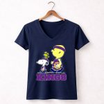 Kings Snoopy And Characters Sacramento Basketball Fans 5 Womens V Neck