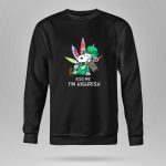 Kiss Me Im Highrish Snoopy with Leprechaun Hat and Cannabis Leaves 9 Sweatshirt