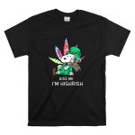 Kiss Me Im Highrish Snoopy with Leprechaun Hat and Cannabis Leaves T Shirt 6