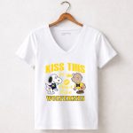 Kiss This If You Dont Like Wolverines Snoopy Baby Michigan 5 Womens V Neck.jpg