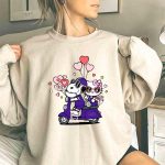 LSU Tigers Snoopy and Hello Kitty Valentine 3 Sweatshirt 1.jpg