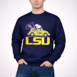 LSU Tigers X Snoopy and Woodstock driving car 3 Sweatshirt 1.jpg