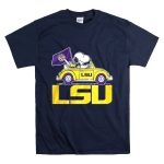 LSU Tigers X Snoopy and Woodstock driving car T Shirt 7 1.jpg