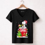 La Clippers Snoopy Christmas Holiday Scene 7 Womens V Neck