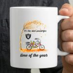 Las Vegas Raiders Autumn Bike Snoopy Its The Most Wonderful Time Of The Year 3 mug.jpg