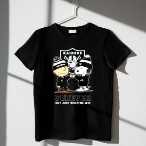 Las Vegas Raiders Charlie Brown And Snoopy Forever Not Just When We Win Shirt