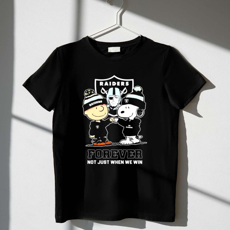 Las Vegas Raiders Charlie Brown And Snoopy Forever Not Just When We Win 1 T Shirt