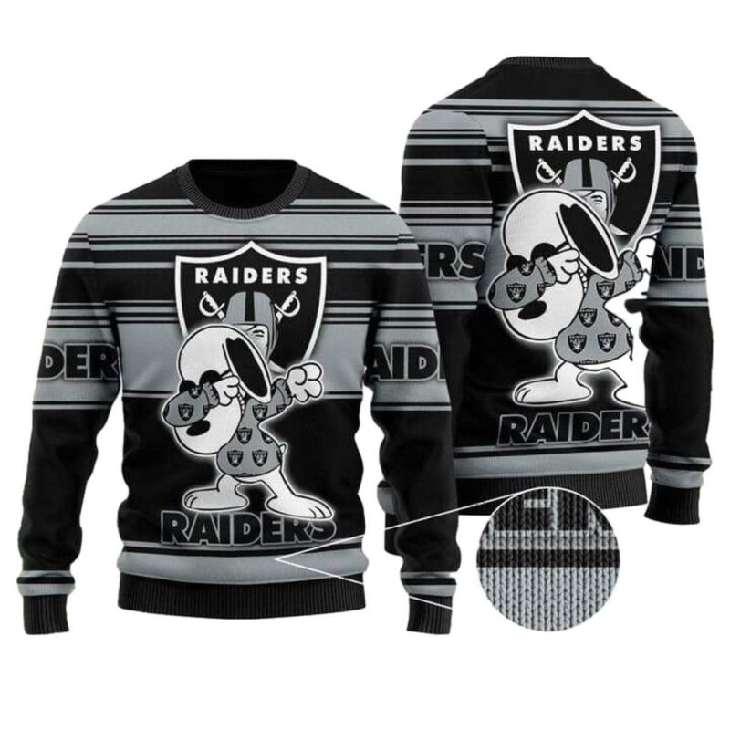 Las Vegas Raiders Dabbing Snoopy Ugly Sweater 1.Jpg