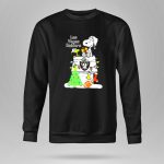 Las Vegas Raiders NFL Christmas Snoopy and Woodstock with Tree and Football 9 Sweatshirt