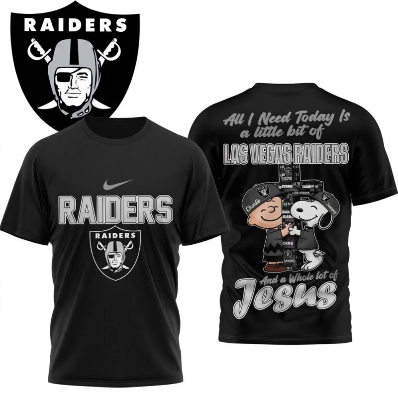 Las Vegas Raiders Peanuts Charlie Brown Snoopy Jesus Aop T Shirt 1.Jpg