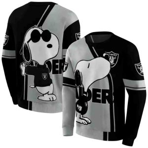 Las Vegas Raiders Playful Snoopy Black AOP Sweatshirt 1.jpg