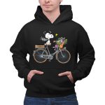 Las Vegas Raiders Snoopy Bicycle Adventure with Woodstock and Flowers 2 Hoodie