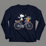 Las Vegas Raiders Snoopy Bicycle Adventure with Woodstock and Flowers 6 Long Sleeves