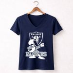 Las Vegas Raiders Snoopy Dabbing Raiders 5 Womens V Neck
