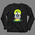 Las Vegas Raiders Snoopy Halloween Peanuts Pumpkin Patch Moon Scene 4 Long Sleeves