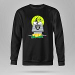 Las Vegas Raiders Snoopy Halloween Peanuts Pumpkin Patch Moon Scene 9 Sweatshirt