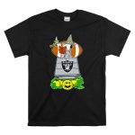 Las Vegas Raiders Snoopy Halloween Witch Pumpkin Football Doghouse T Shirt 6
